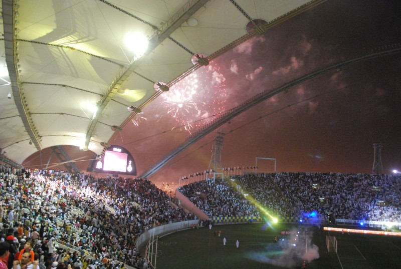 哈里發國際體育場是卡達國家足球隊的主場，且亞洲運動會、亞洲盃足球賽及世界盃足球賽都在此舉行。   圖：翻攝自維基百科