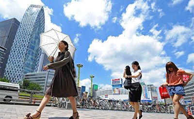 東京都青梅市出現40.8度，是東京都觀測史上首度破40度高溫。   圖 : 翻攝自百戰網