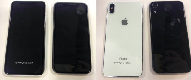 新款iPhone9與iPhone X plus實機照。   圖：翻攝推特
