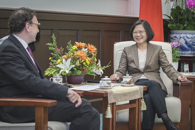 蔡英文總統表示，相信米洛維斯也注意到近年來中國不斷打壓台灣。   圖：總統府/提供