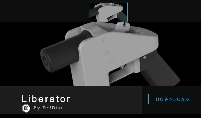 美國西雅圖法院發出臨時禁制令，「解放者」3D列印槍械圖形暫時不得上傳網站。   圖：翻攝DEFCAD官網