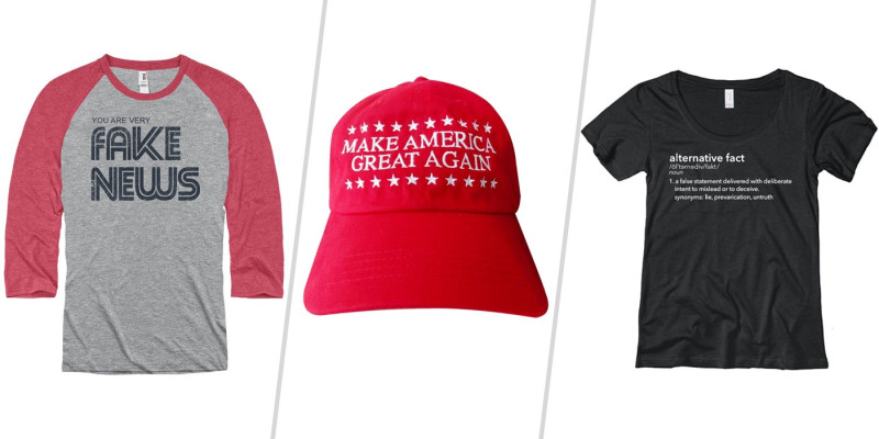 新聞博物館（Newseum）宣布開賣「你就是假新聞」（You are very fake news）紀念T恤。一起開賣的，還有川普的「讓美國再次偉大」（Make America GreatAgain）鴨舌帽。   圖/翻攝自Newseum