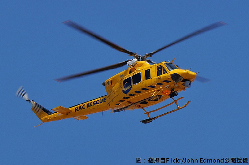 日本一架救災直升機在群馬縣墜毀，型號Bell 412EP 。   圖：翻攝自Flickr/John Edmond公開授權
