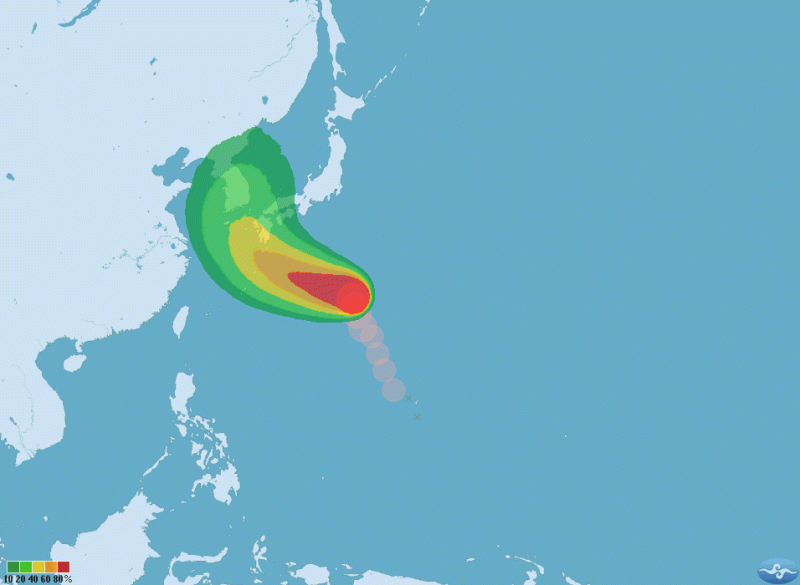 第19號颱風蘇力。   圖：中央氣象局