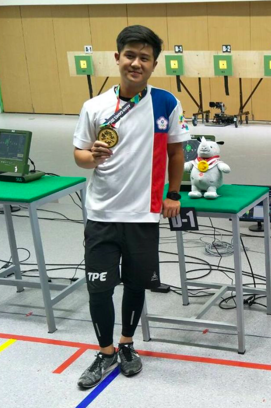 台灣選手呂紹全在男子10公尺空氣步槍決賽，以226.8分拿下銅牌，這也是呂紹全個人在本屆亞洲運動會的第2面獎牌。   圖：中華奧會/提供