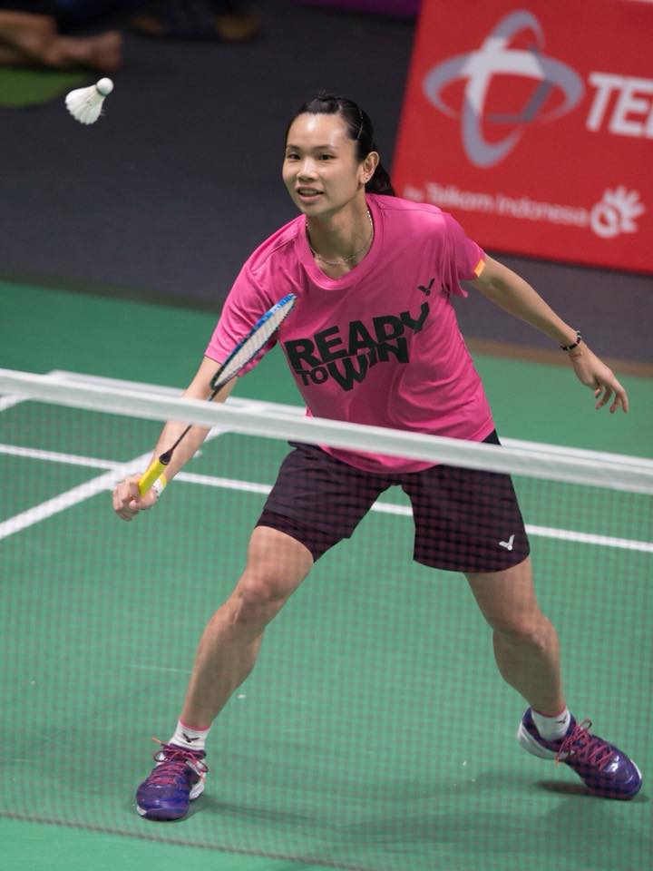 2018亞運羽球女子團體賽8強賽，世界球后台灣之光戴資穎今天在首點吞敗。   圖：翻攝戴資穎臉書