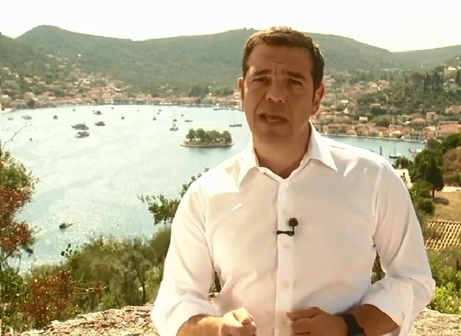 希臘節衣縮食8年終於脫離紓困計畫，總理齊普拉斯發表演說，稱這天是希臘的「贖身日」。   圖：翻攝齊普拉斯臉書
