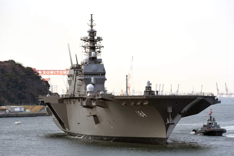 日本加賀號護衛艦有「直升機航母」之稱，將領軍前往與印度洋，參加美國和亞洲5國的聯合演習。   圖：翻攝日本海上自衛隊官網