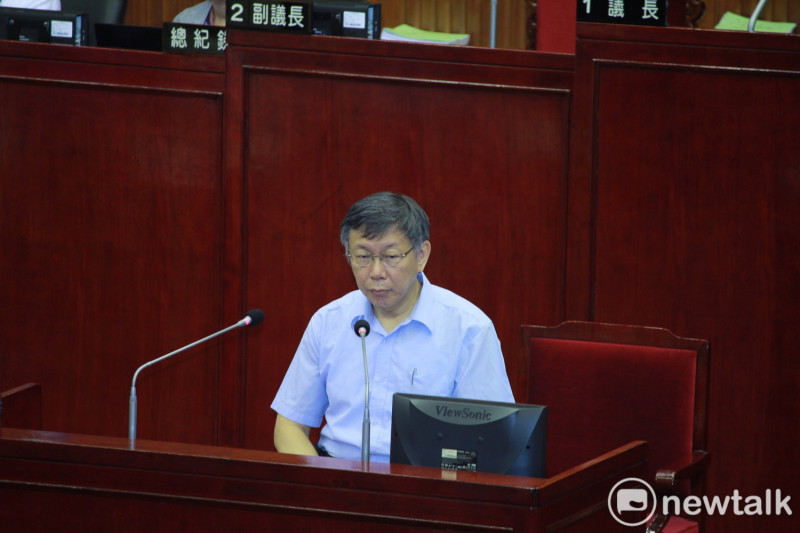 台北市長柯文哲赴台北市議會接受市政總質詢。   圖：周煊惠 / 攝