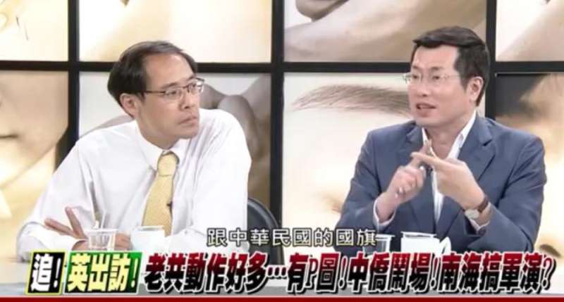 羅致政在臉書上分享他與楊偉中一同上節目的截圖。   圖：羅致政臉書