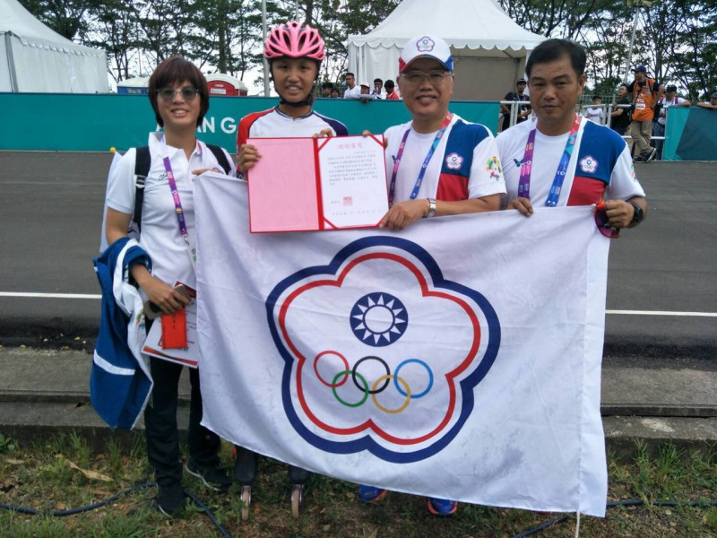 李孟竹在女子20公里公路賽拿下金牌。   圖：中華奧會提供