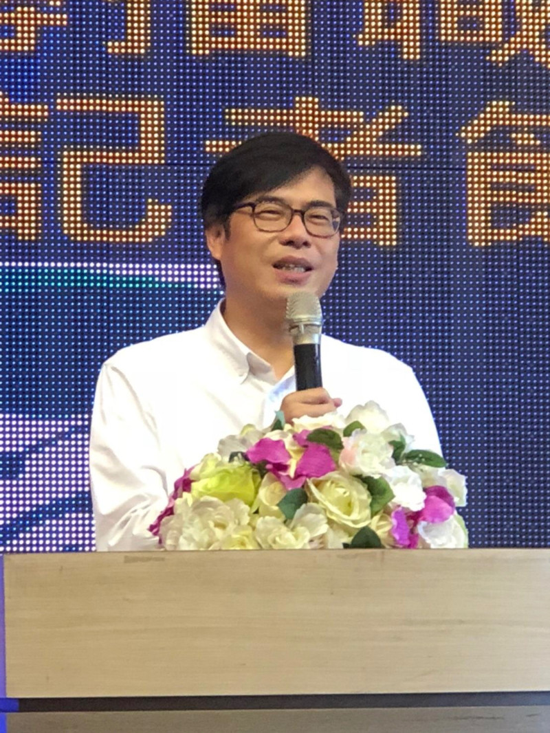 民進黨高雄市長候選人陳其邁表示，他會持續為捍衛新聞自由而努力。   圖：陳其邁選辦提供