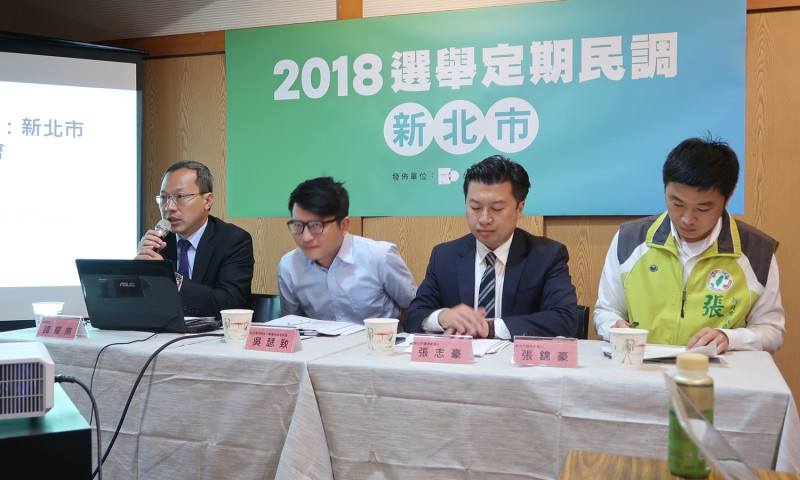 台灣世代智庫今（5）日發表新北市長選舉民調。   圖：林朝億/攝