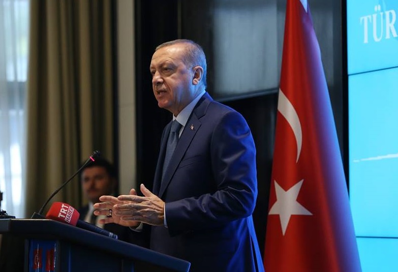 土耳其總統艾爾段早在川普決定自敘撤軍前，便宣示將出兵消除敘北「恐怖走廊」決心。   圖：翻攝艾爾段臉書