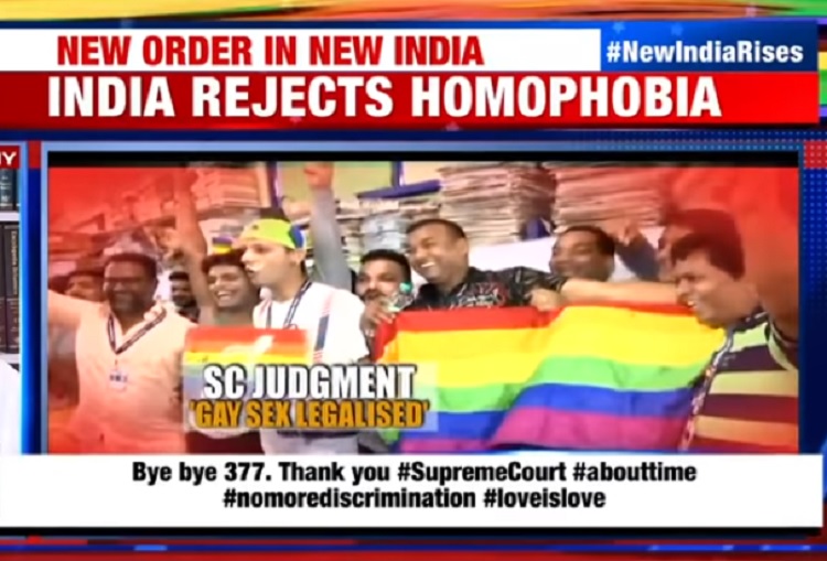 印度最高法院6日廢除了實行150多年的同性性行為禁令，裁決同性成年人之間性行為合法，不必再因性愛而被人檢舉坐牢。   圖：翻攝Youtube