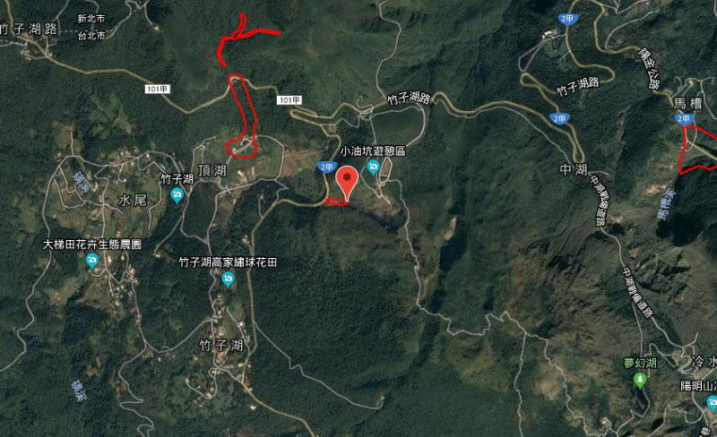 農委會發布土石流黃色警戒53條，分布於台北、雙北共6鄉30村。   圖/翻攝自水土保持局