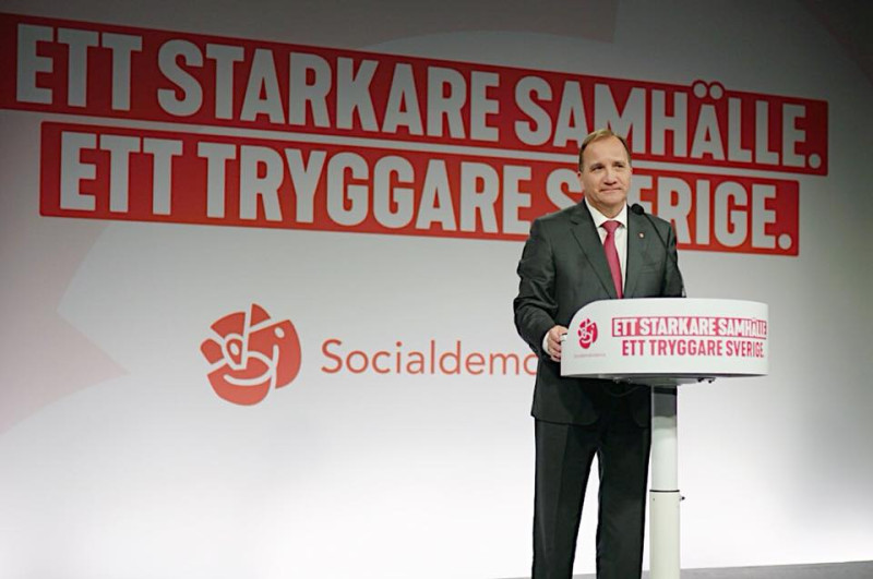 瑞典現任總理洛芬在國會選舉大致底定後呼籲各方合作，同時表明自己不會辭職。   圖：翻攝洛芬臉書
