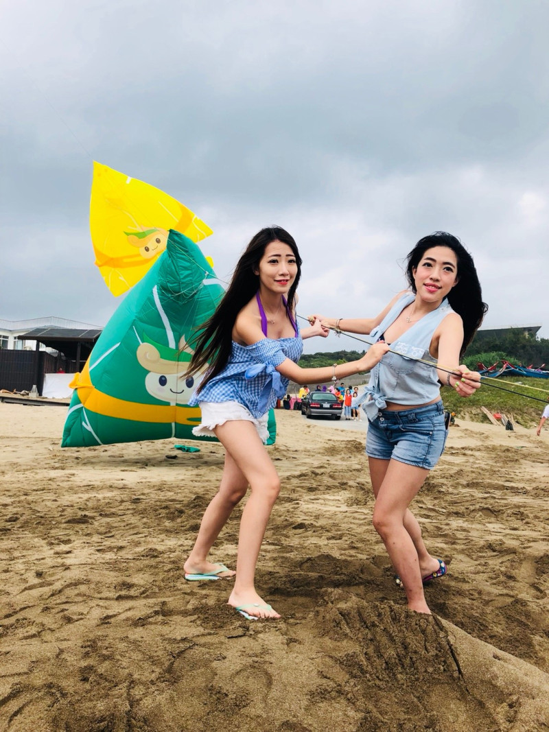 2018新北市北海岸國際風箏節即將登場，五公尺大肉粽風箏天空飄香。                                      
   圖：新北市文化局提供    