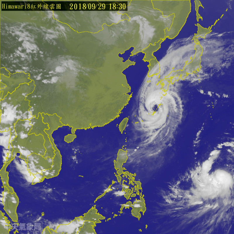 颱風康芮是否會侵台，下周將是關鍵。   圖：中央氣象局
