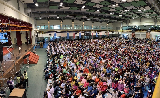 陳其邁農漁水利會後援會成立大會，台下有超過2千人，相當壯觀。   圖：陳其邁選辦提供（資料照片）