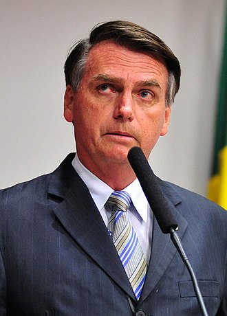 有「巴西版川普」之稱的右翼議員波索納洛雖然在所有候選人裡面一馬當先，但女性選民很討厭他。   圖：Gustavo Lima / Zeca Ribeiro / Agência Brasil 　CC BY 3.0