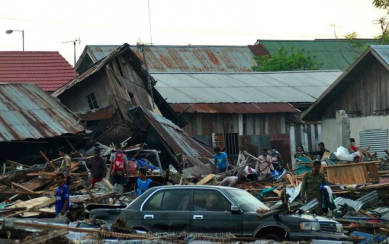 印尼日前強震釀海嘯，死傷慘重。   圖：翻攝推特