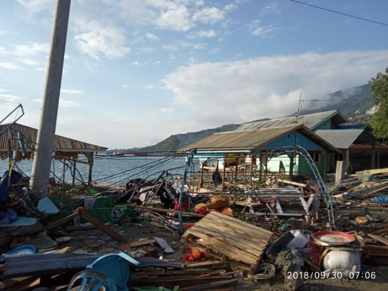 地震釀大海嘯，印尼蘇拉威西島巴路市死傷慘重。   圖：台灣世界展望會/提供