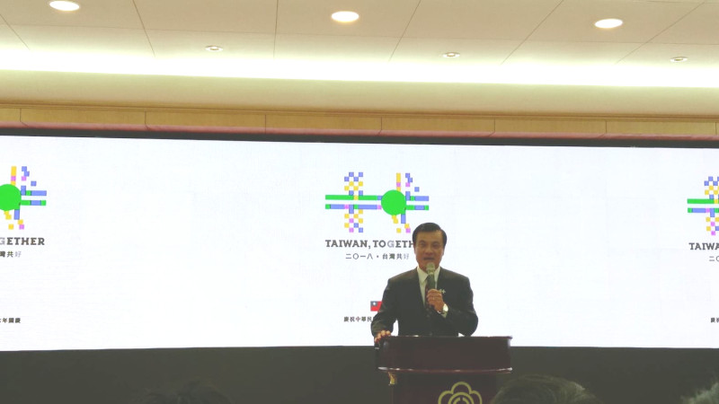 國慶籌備委員會今天宣布，將以「2018台灣共好Taiwan Together」為主題，圖為蘇嘉全。   圖：陳佩君／攝