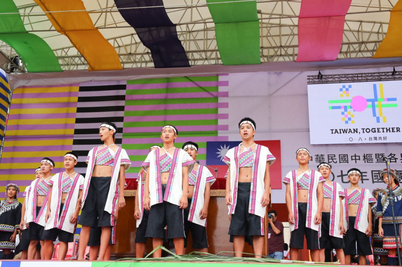 南投縣民和國中合唱團,擔任表演嘉賓。 圖:截自中華民國讚國慶粉絲專頁