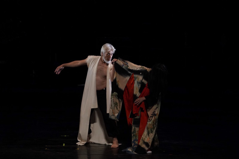 日本坂冬扇菊舞踊首次與臺灣南管音樂合作，尋找日本雅樂與南管音樂之間的共同點。   圖：國立傳統藝術中心提供