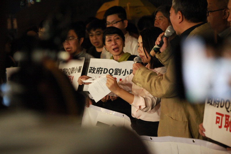 香港泛民主派不滿劉小麗遭剝奪參加立法會議員補選資格。   圖：翻攝小麗民主教室臉書