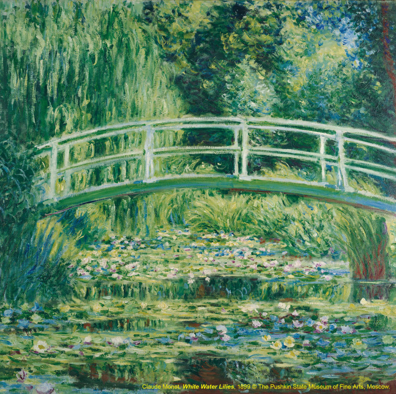 白色睡蓮White Water Lilies / 克勞德·莫內Claude Monet / 1899   圖：截自俄羅斯普希金博物館特展網頁
