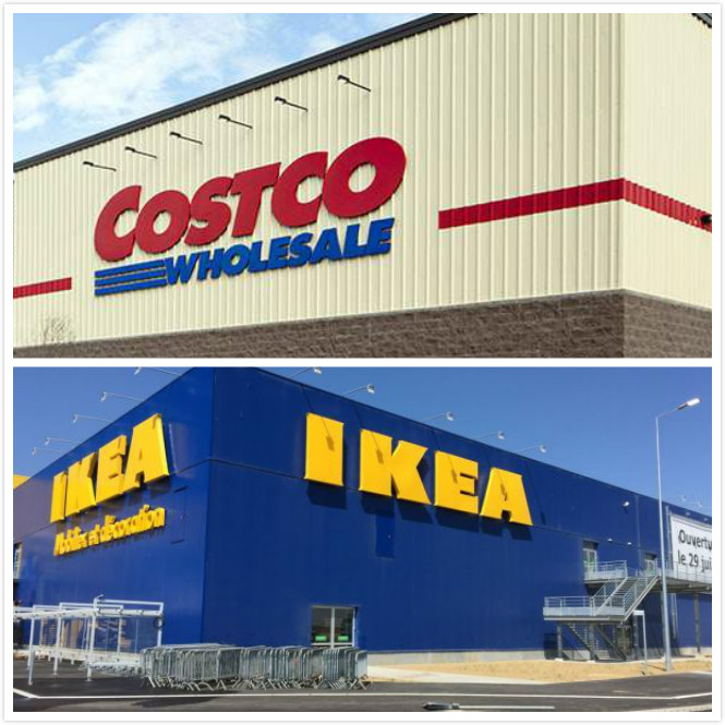 好市多和 IKEA都是相當知名的賣場。   圖：新頭殼合成