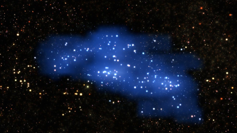 天文團隊發現宇宙最龐大結構體-超星系團「希伯利恩」（Hyperion），有可能演化成類似銀河系所在的室女座星系團。   圖/翻攝自ESO/L. Calçada & Olaga Cucciati et al
