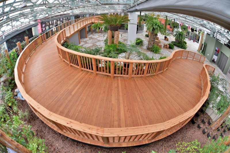 外埔園區智農館，展示了將近千種珍稀植物，同時也可以看到台灣智慧農業科技的成果。   圖：翻攝花博臉書專頁