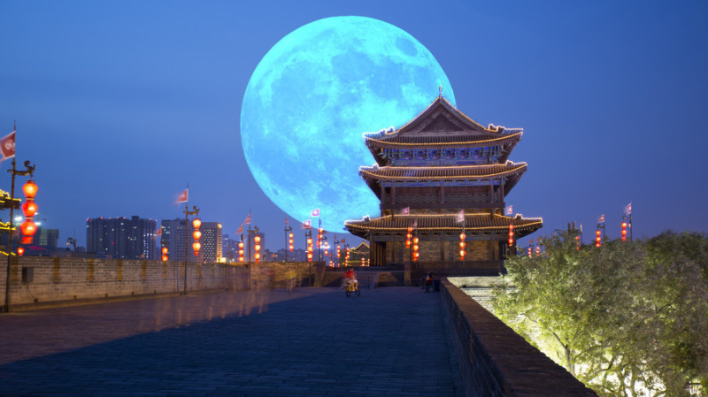 中國計畫研發「人造月亮」取代街燈，最快2020發射。

   圖/翻攝自Getty Images