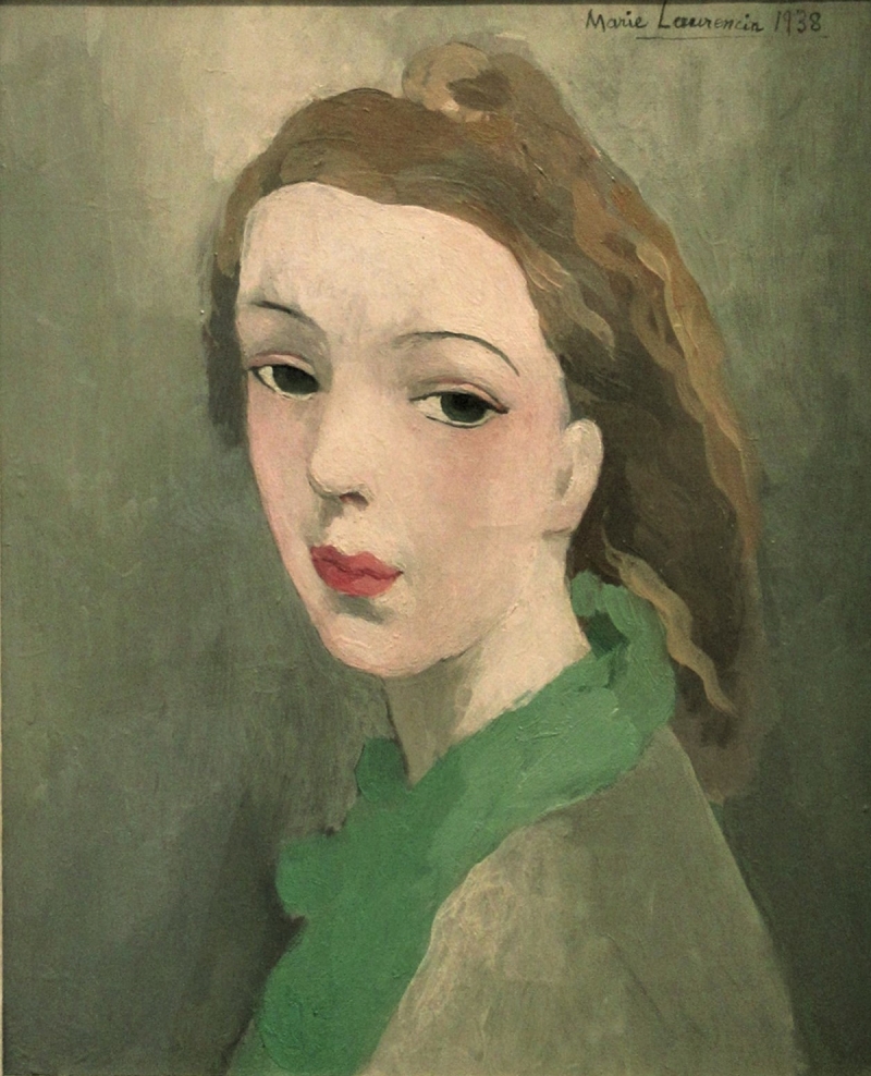 日動畫廊 Galerie Nichido_Marie Laurencin_Jeune fille_oil on canvas_34x27cm_1938    圖：截自Art Taipei網站