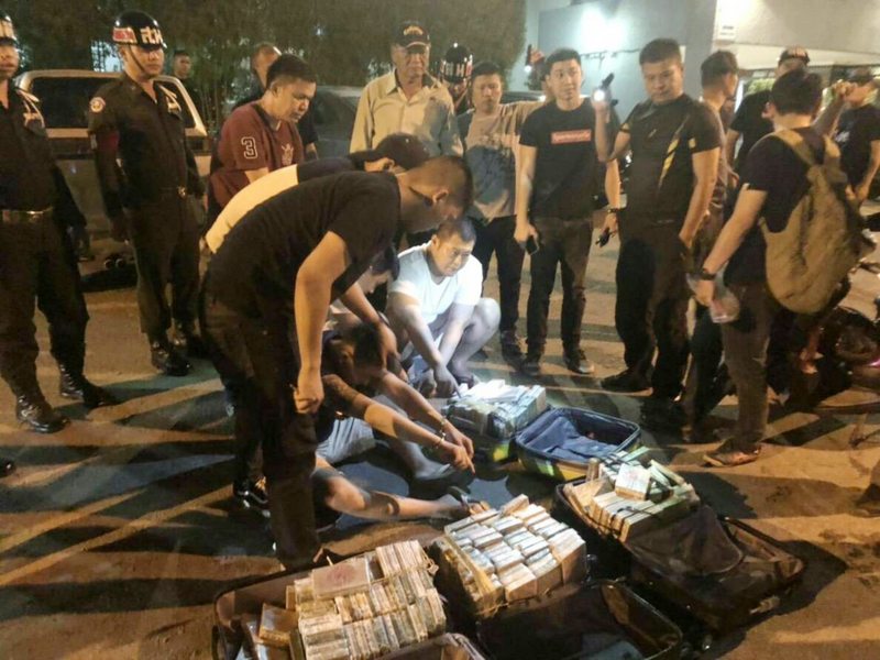 泰國警方查獲3名台籍男子運毒，這3人最重恐被判處死刑。   圖：泰國警方／提供