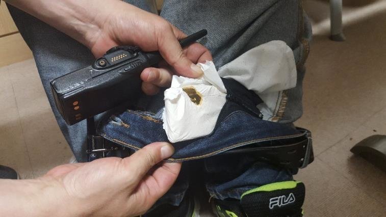 台、韓雙方聯手偵破8名台灣籍男女旅客涉嫌夾藏走私23公斤黃金到韓國案。   圖：法務部調查局/提供