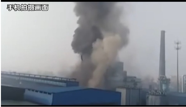 山東碳素工廠爆炸6死5傷。   圖：翻攝百度網