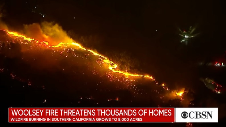 美國加州發生州史上破壞性最強的野火，已導致至少31人喪生，逾200人下落不明。   圖：翻攝Youtube
