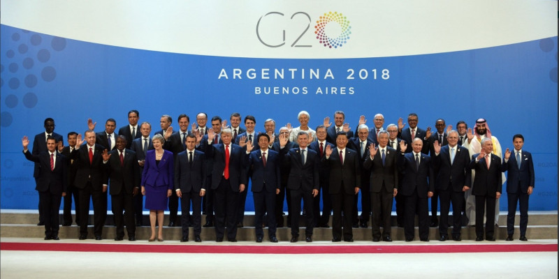 20國集團（G20）領袖今天在阿根廷展開為期兩天的高峰會談。    圖/翻攝自G20 Argentina推特