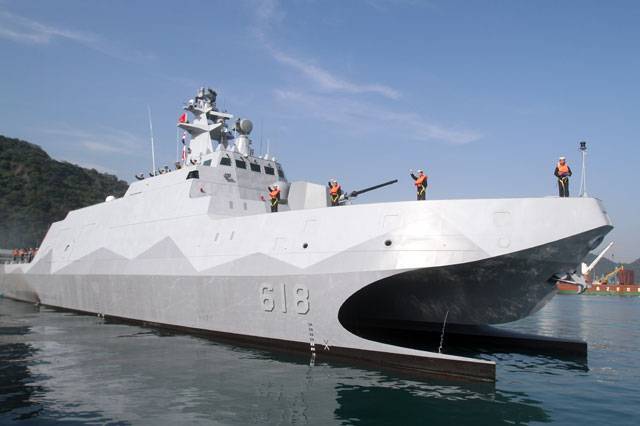 中科院宣佈海軍版的量產型沱江艦確定由龍德造船廠得標。   圖：翻攝維基百科
