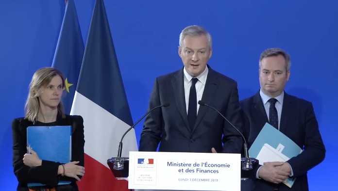 法國財政部長勒麥爾（Bruno Le Maire）表示，終於第一次真正能期待出現一份歐元區預算。   圖：翻攝Bruno Le Maire臉書直播影片