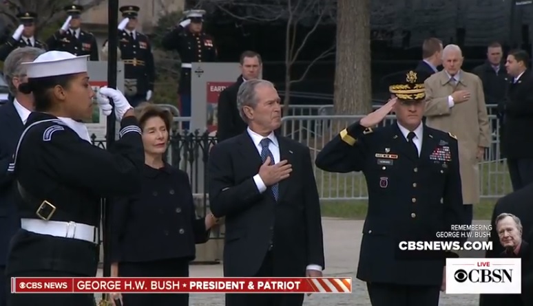 前總統小布希（George W. Bush）將在儀式上發表悼文。   圖：翻攝Youtube