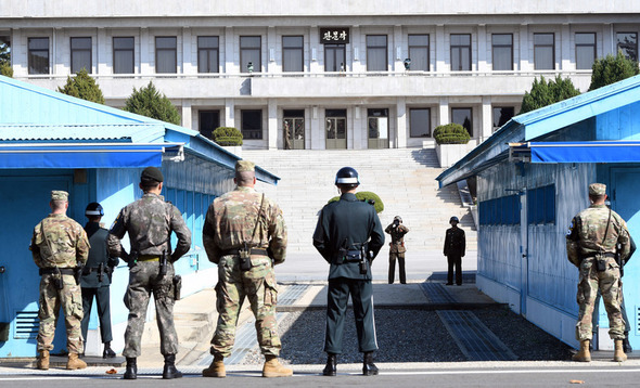 7月18日傳出一名美國人擅自越過軍事分界線進入北韓。圖為兩韓交界板門店共同警備區（JSA）。   圖 : 翻攝自china.hani.co.kr(資料照片)