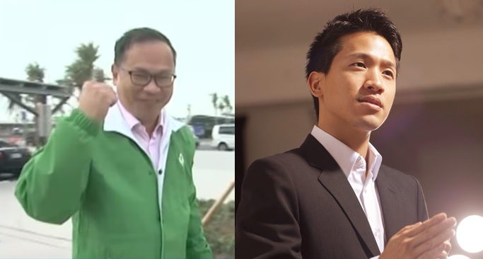 台北市議員何志偉（右）和台中市交通局長王義川（左）。   圖：新頭殼合成照（左：翻攝Youtube/右：何志偉臉書)