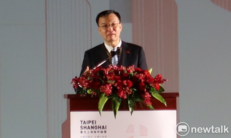 上海市副市長周波19日在雙城論壇致詞。   圖：林朝億/攝
