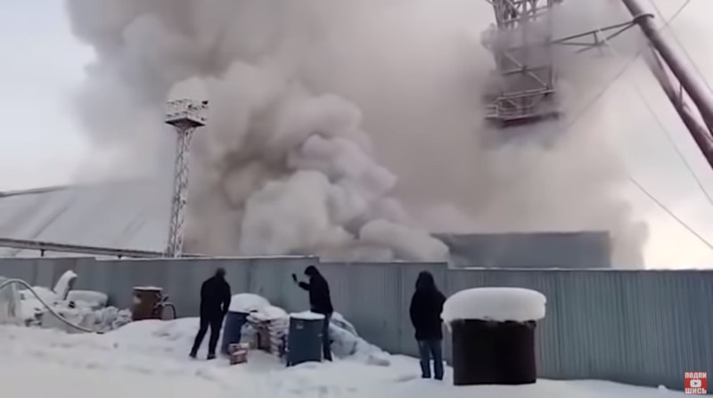 俄國一處鉀礦礦場發生火災，9名工人來不及逃生恐喪命。   圖/翻攝自YOUTUBE