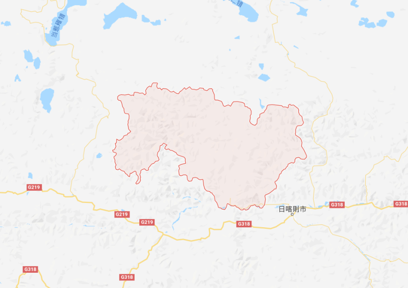凌晨3時32分，西藏日喀則市謝通門縣發生規模5.8地震，震源深度僅8公里。   圖：翻攝google map